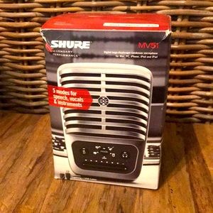 ***SOLD***Shure MV51 Digital Large Diaphragm Condenser Microphone, New, $200 OBO